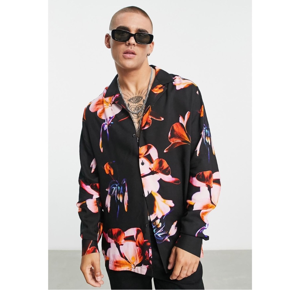 Men’s ASOS Long Sleeve Camp Button Up